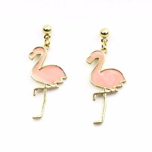 🆕Pink & Gold Flamingo Earrings